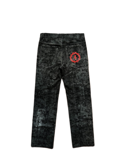 Back view of the Off The Grid reversed jeans showing pocket details and contrast stitching.