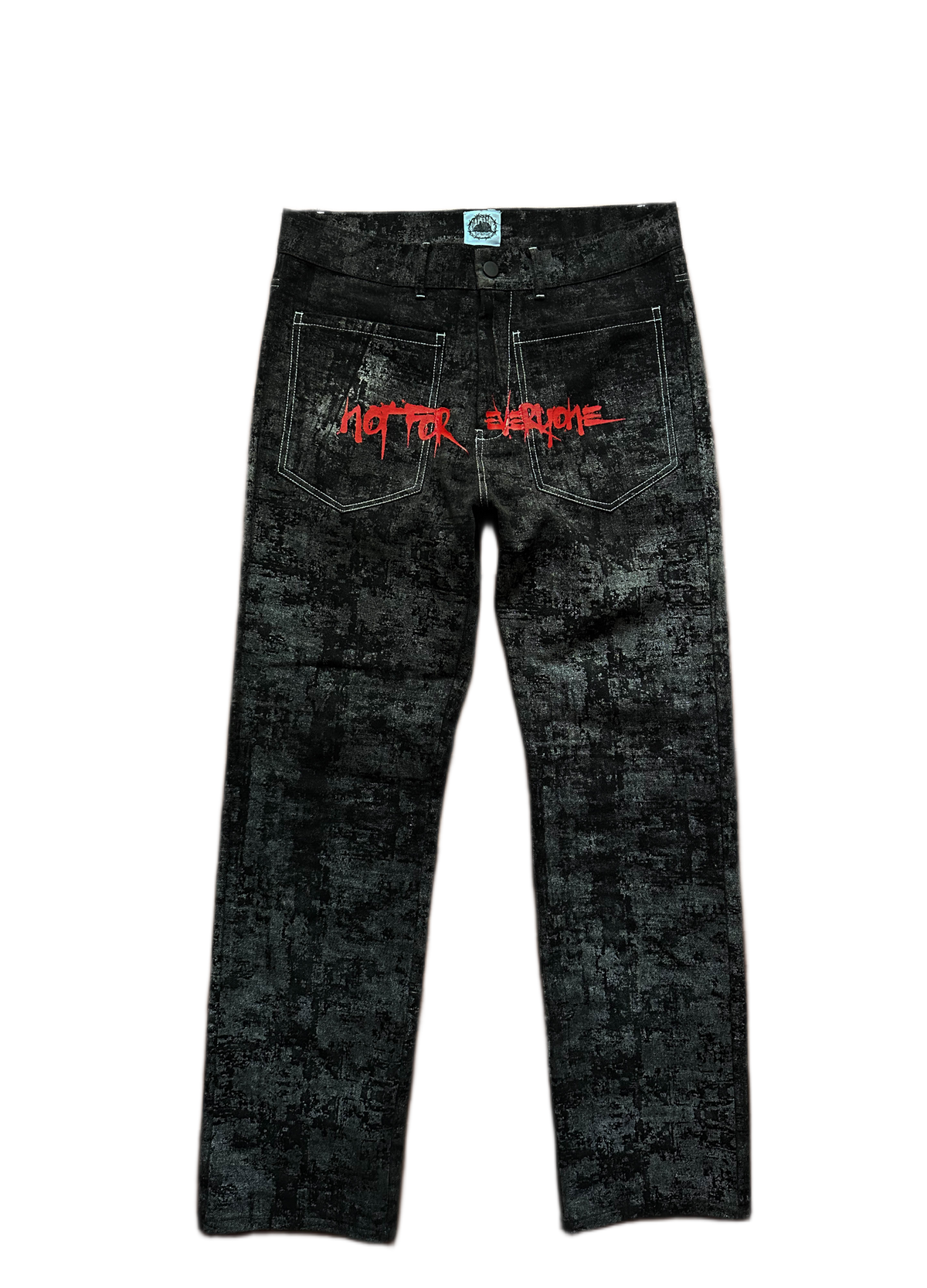 Off The Grid reversed dark denim jeans in a baggy streetwear fit - front view.